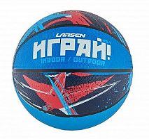 Мяч баскетбольный №7 Larsen RB-7 резина синий "Играй" 364959